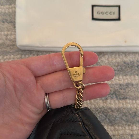 Gucci Black GG Marmont mini shoulder bag - Picture 9 of 10